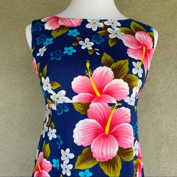 🌺 Ui Maikai Vintage Hawaiian Barkcloth Dress 🌺 - Picture 5 of 7